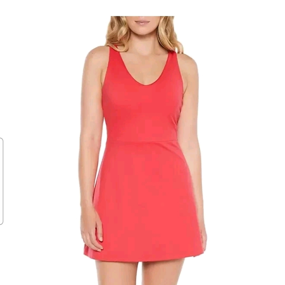GapFit Active Tank Dress Built In Shorts  Size XXL Dark Pink